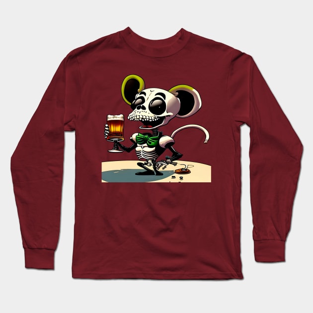 Skeleton mouse Long Sleeve T-Shirt by sweetvision